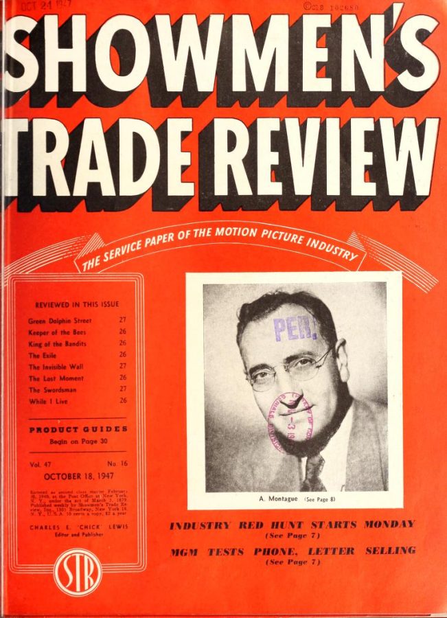 SHOWMENS TRADE REVIEW magazine side cover 18 October 1947