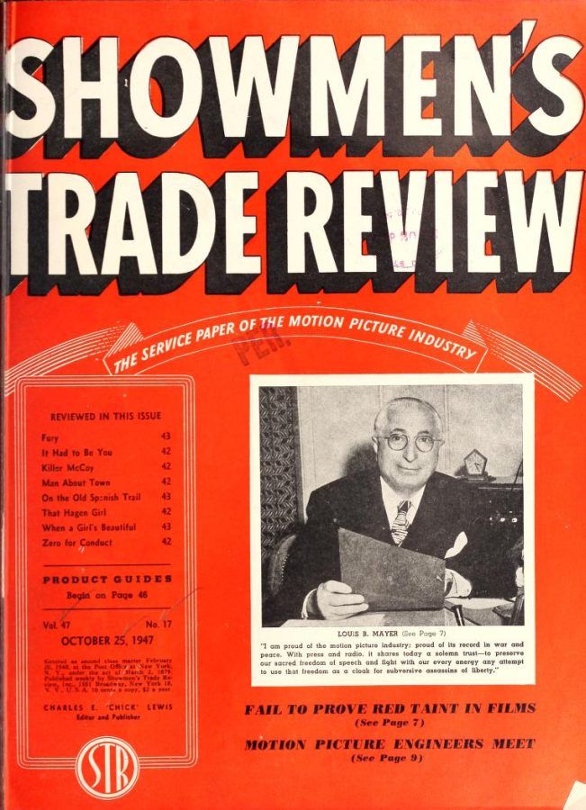 SHOWMENS TRADE REVIEW magazine side cover 25 October 1947