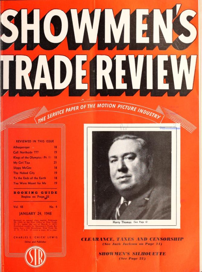 SHOWMENS TRADE REVIEW magazine side cover 24 January 1948