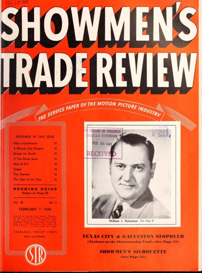 SHOWMENS TRADE REVIEW magazine side cover 7 February 1948