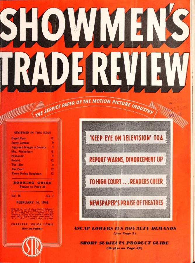 SHOWMENS TRADE REVIEW magazine side cover 14 February 1948