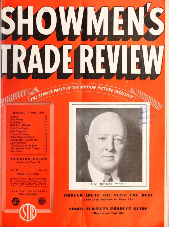 SHOWMENS TRADE REVIEW magazine side cover 6 March 1948