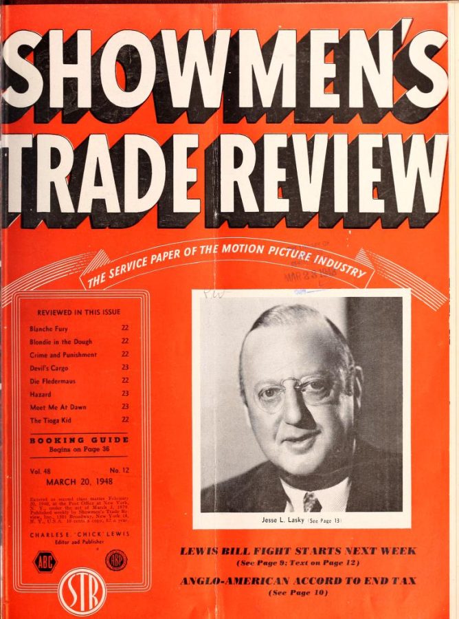 SHOWMENS TRADE REVIEW magazine side cover 20 March 1948