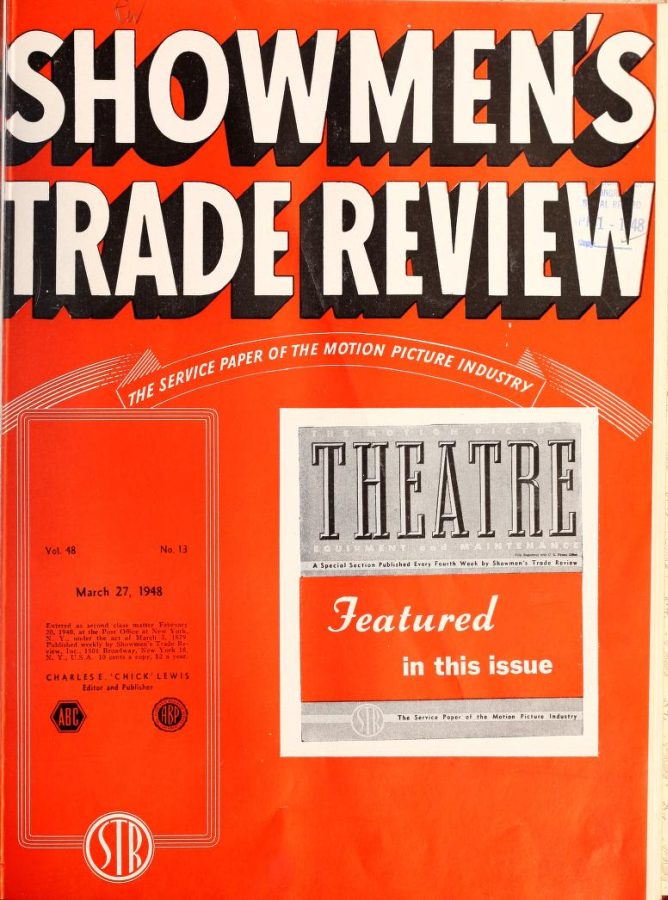 SHOWMENS TRADE REVIEW magazine side cover 27 March 1948