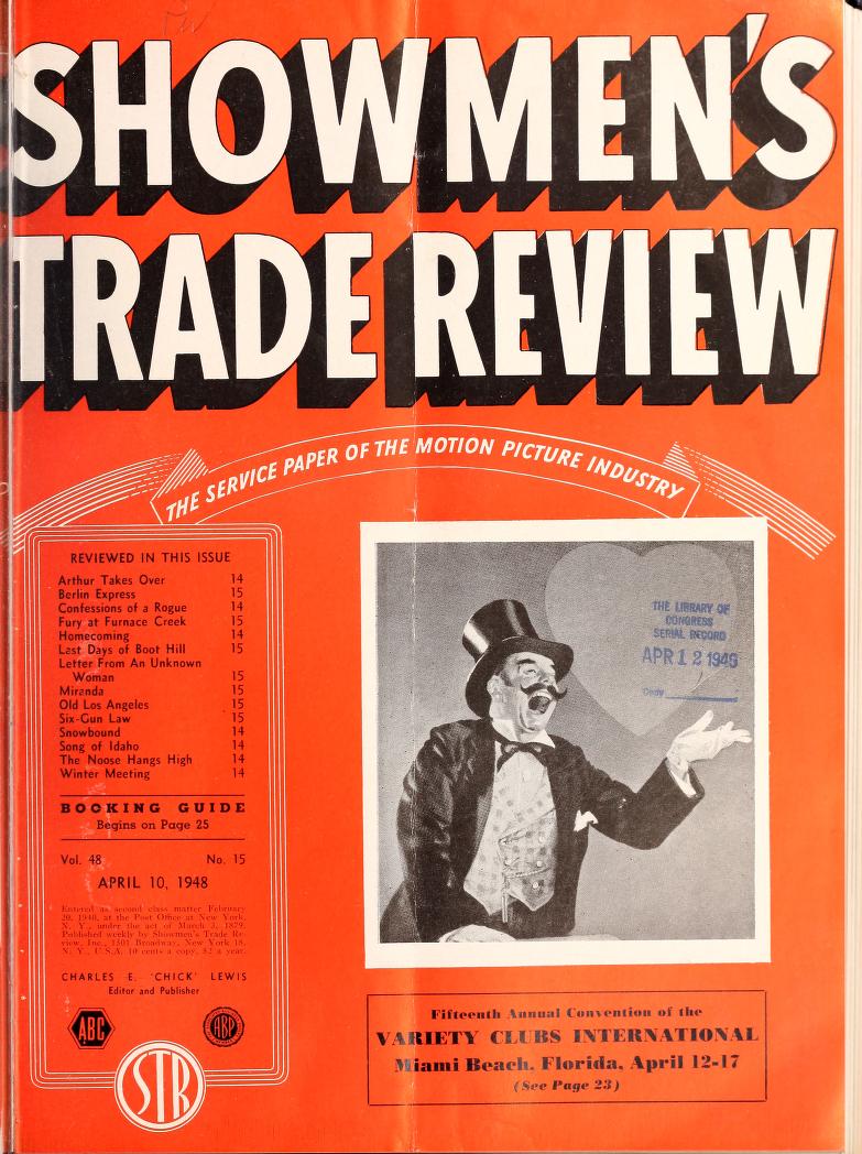 SHOWMENS TRADE REVIEW magazine side cover 10 April 1948