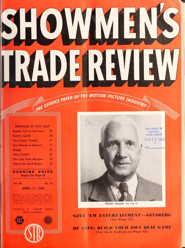 SHOWMENS TRADE REVIEW magazine side cover 17 April 1948