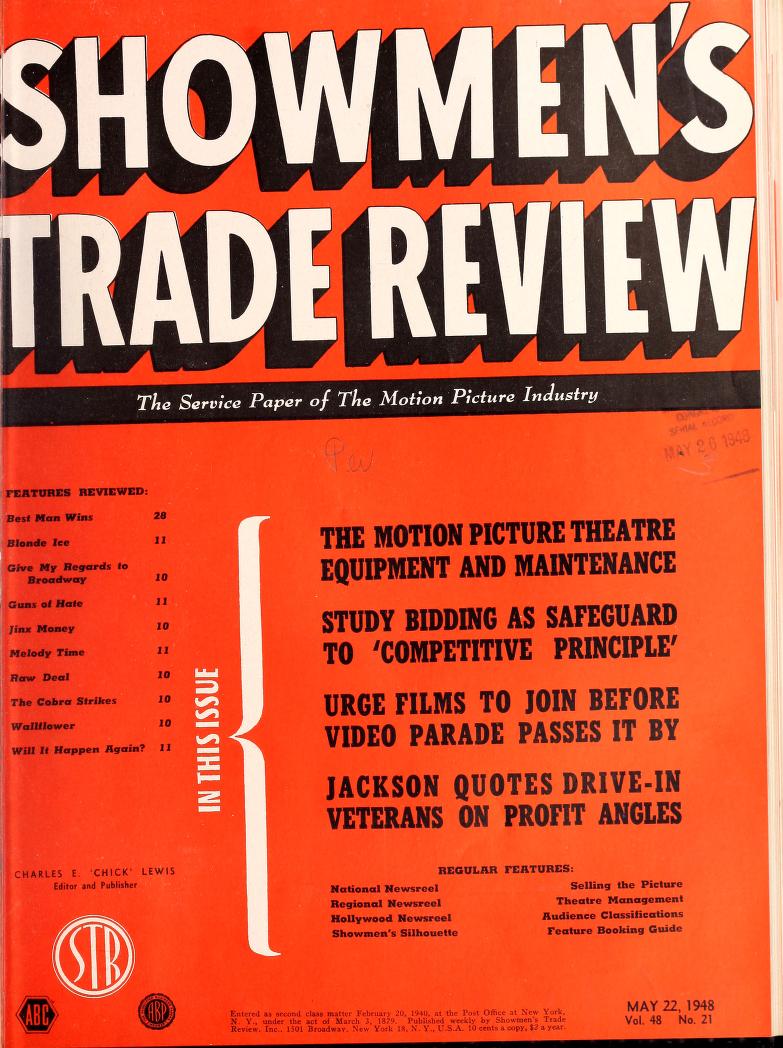 SHOWMENS TRADE REVIEW magazine side cover 22 May 1948