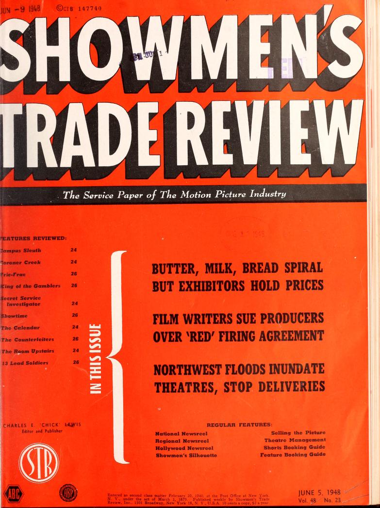 SHOWMENS TRADE REVIEW magazine side cover 5 June 1948