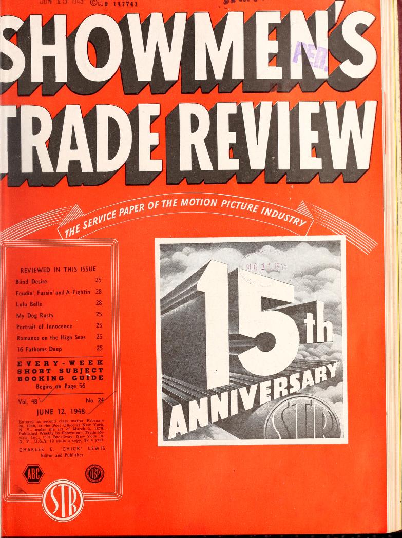 SHOWMENS TRADE REVIEW magazine side cover 12 June 1948