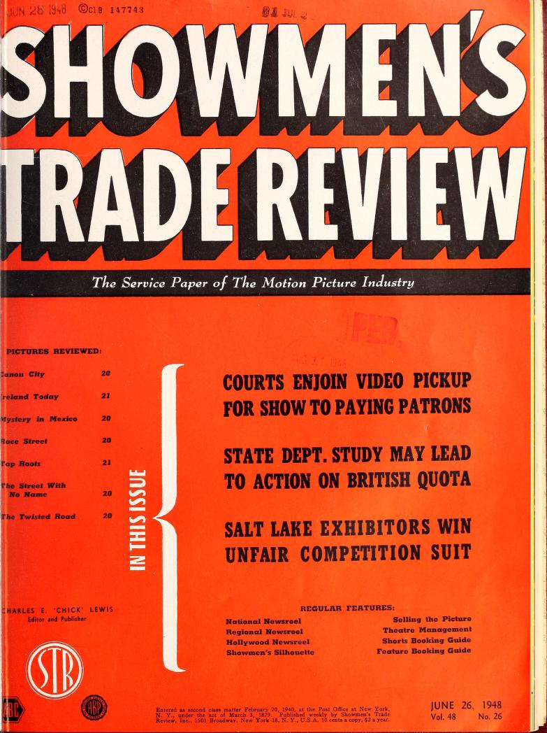 SHOWMENS TRADE REVIEW magazine side cover 26 June 1948