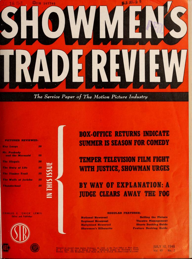 SHOWMENS TRADE REVIEW magazine side cover 10 July 1948