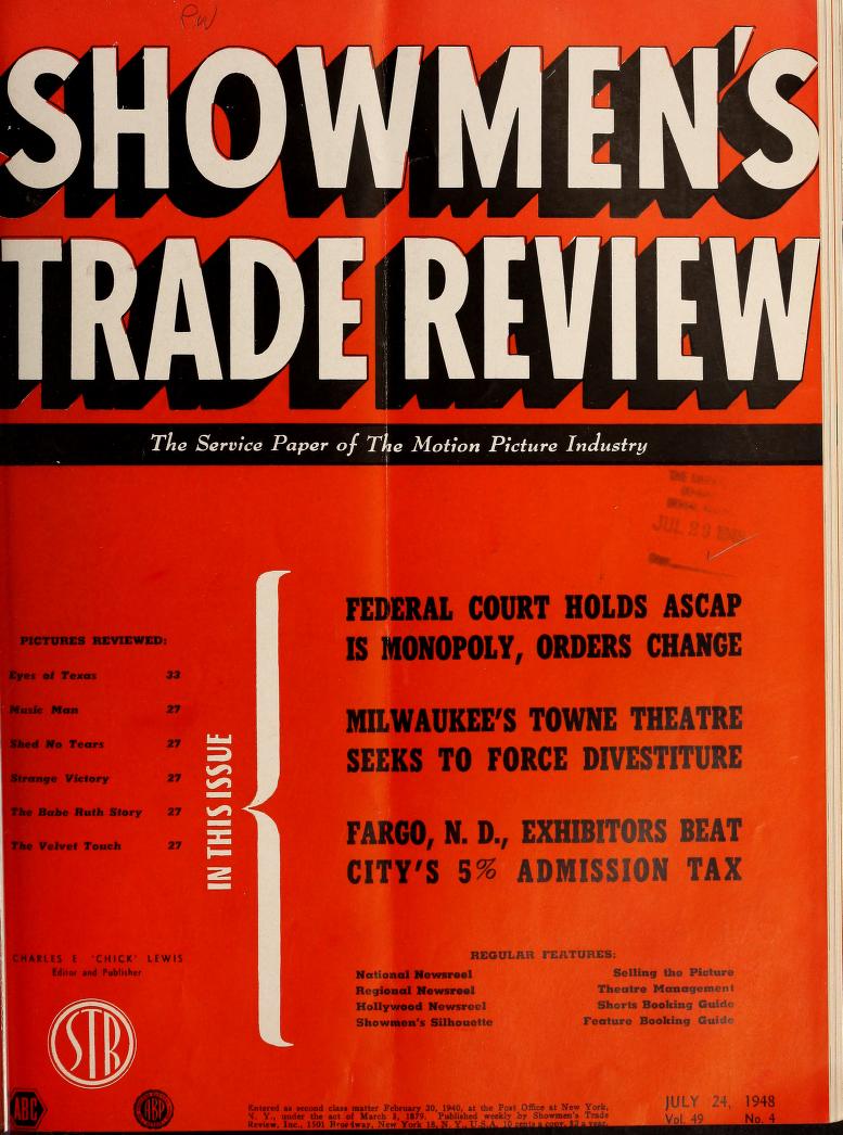 SHOWMENS TRADE REVIEW magazine side cover 24 July 1948