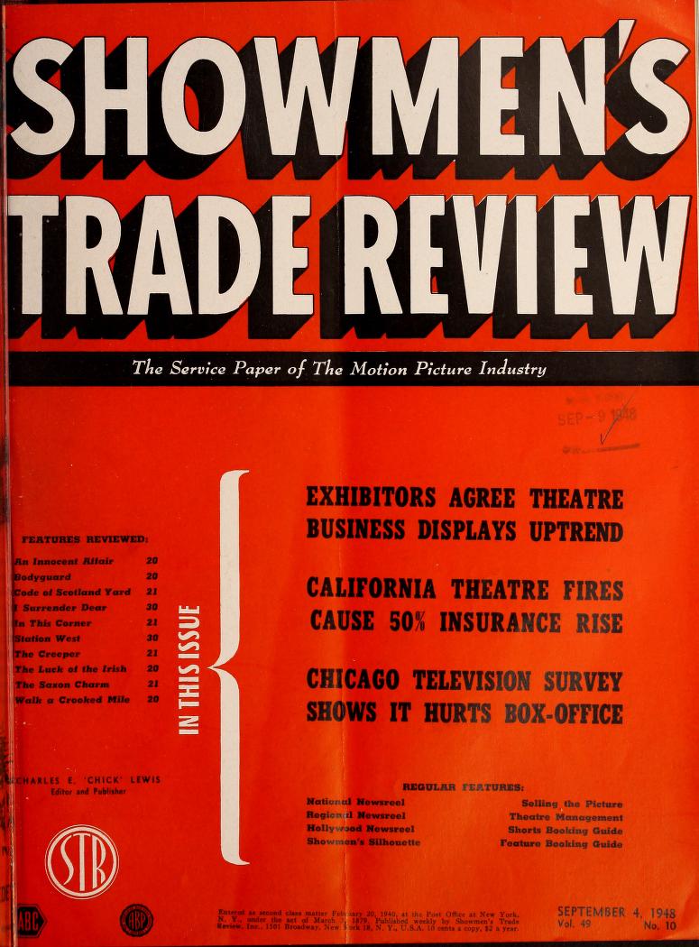 SHOWMENS TRADE REVIEW magazine side cover 4 September 1948