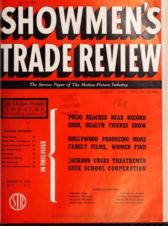 SHOWMENS TRADE REVIEW magazine side cover 20 August 1949