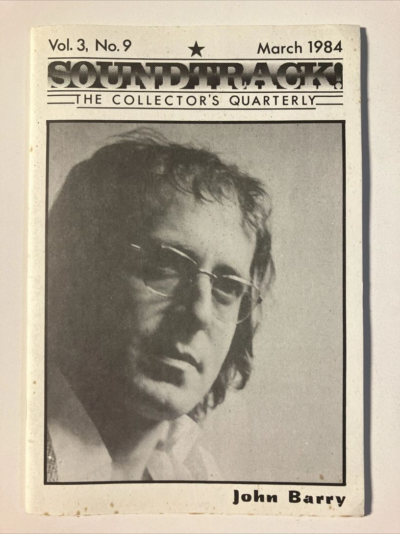 THE SOUNDTRACK COLLECTOR magazine side cover  March 1984