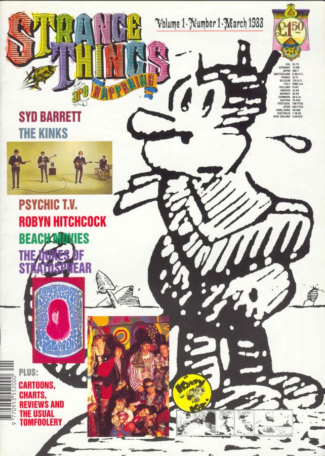 STRANGE THINGS ARE HAPPENING magazine side cover Issue 1  Vol 1 # 1 March 1988