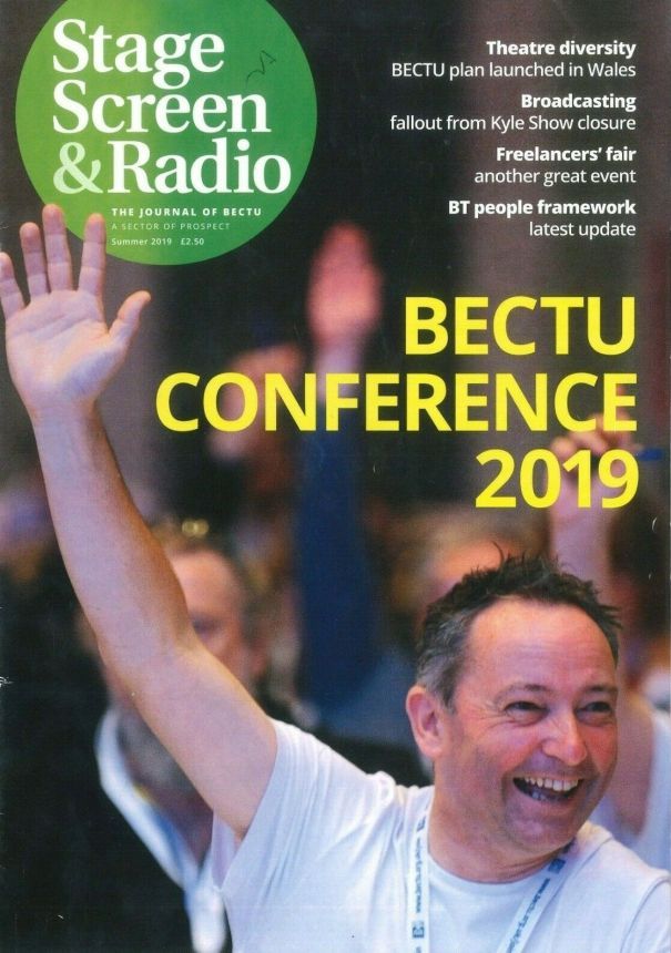 STAGE SCREEN AND RADIO magazine side cover Summer 2019