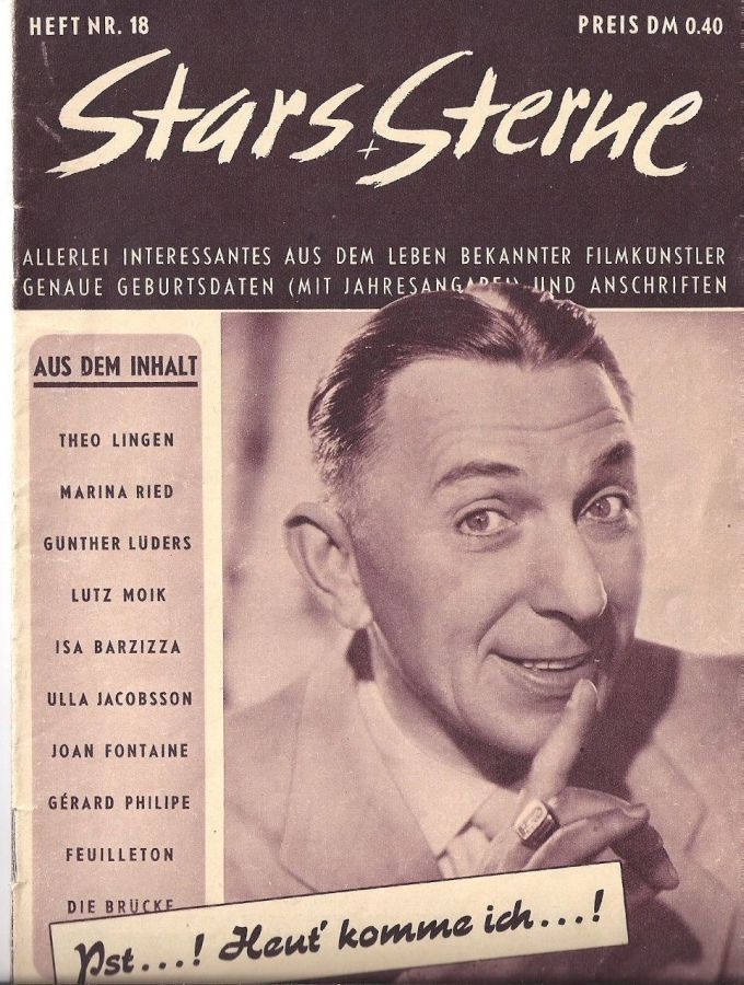 STARS UND STERNE magazine side cover Issue 18  1952