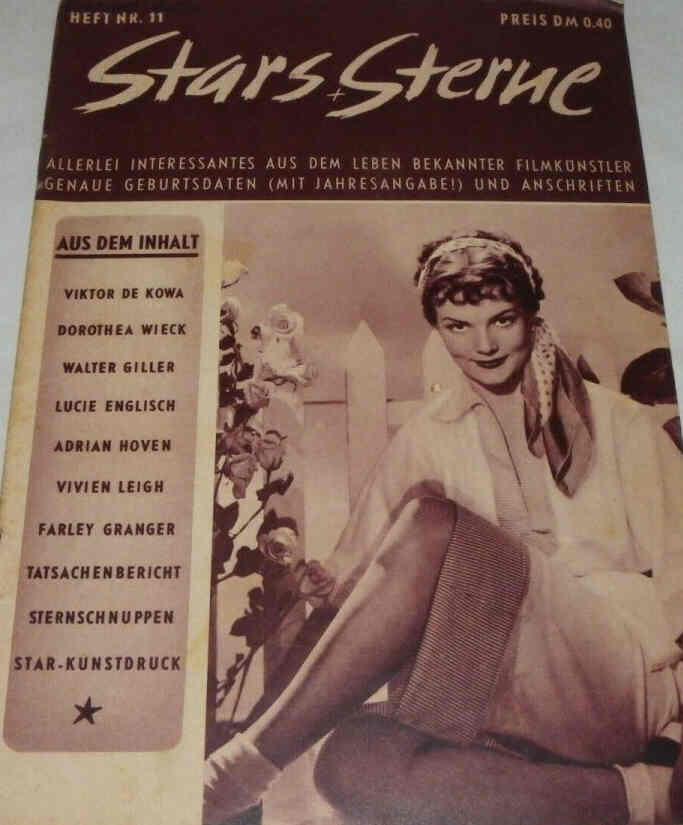 STARS UND STERNE magazine side cover Issue 11   1952