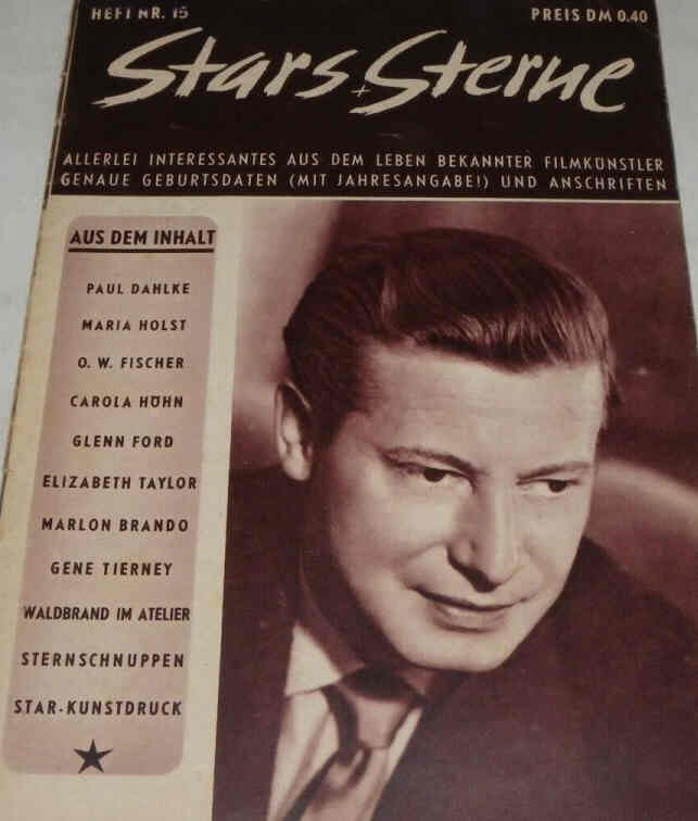 STARS UND STERNE magazine side cover Issue 15   1952