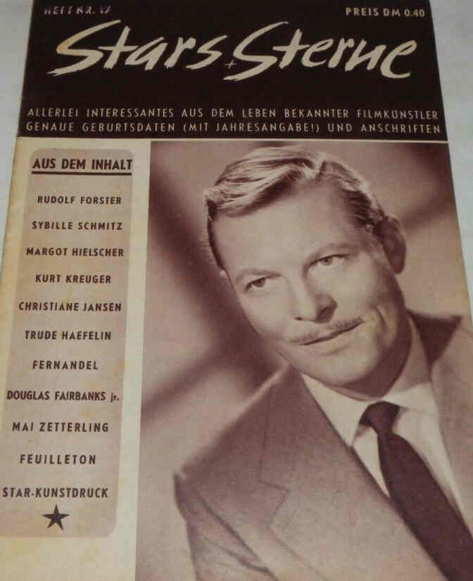 STARS UND STERNE magazine side cover Issue 17   1952