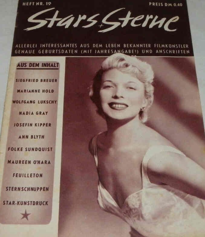 STARS UND STERNE magazine side cover Issue 19   1952