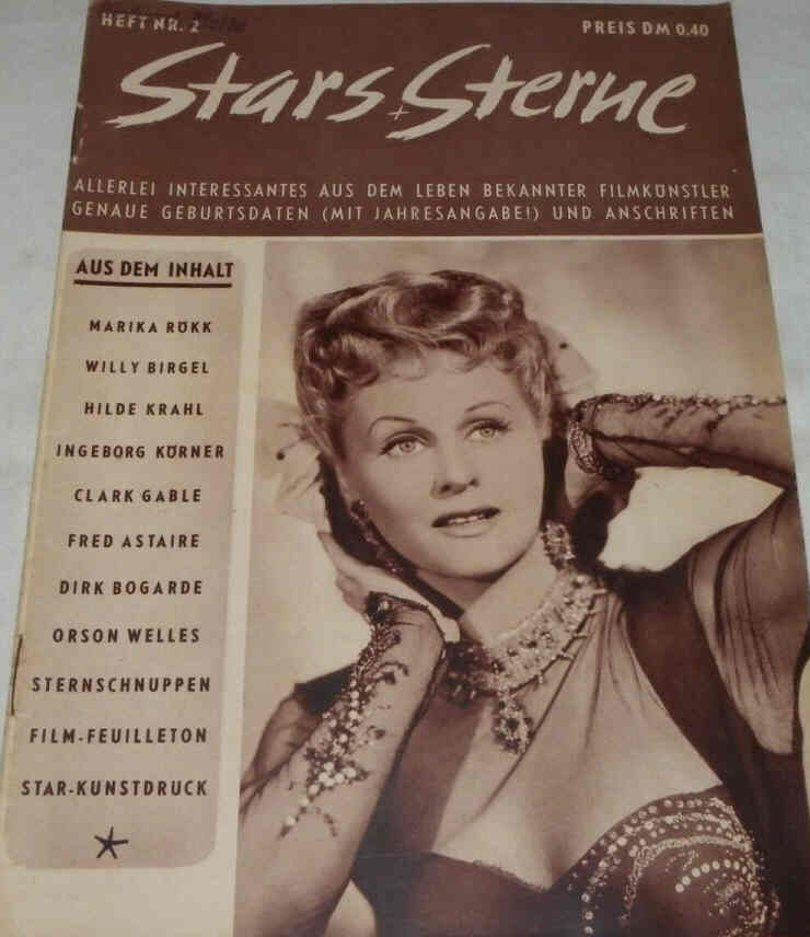 STARS UND STERNE magazine side cover Issue 2   1952