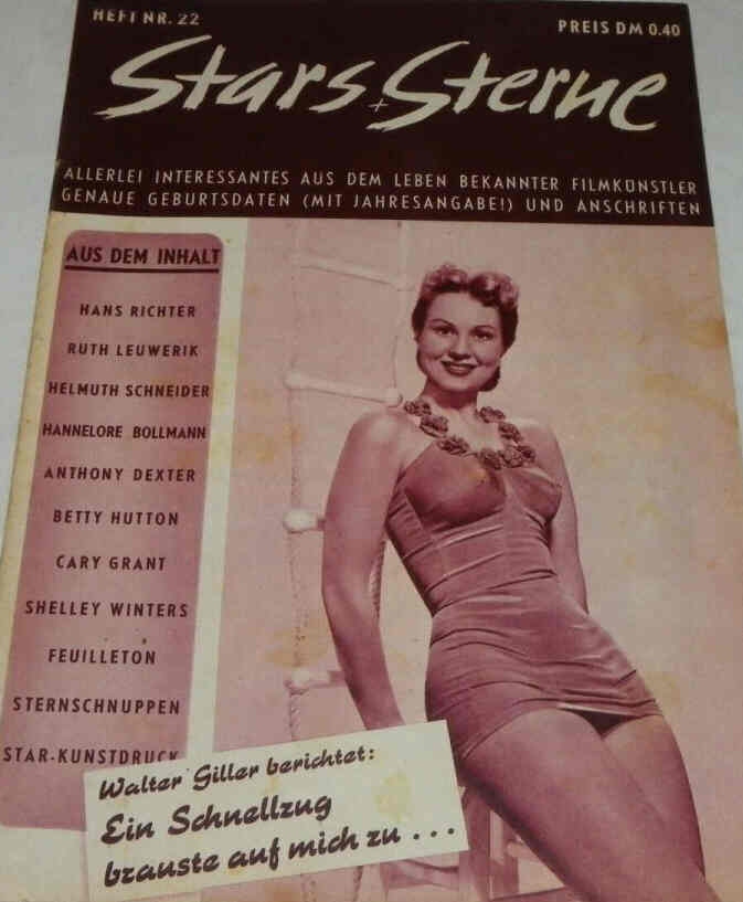 STARS UND STERNE magazine side cover Issue 22   1952