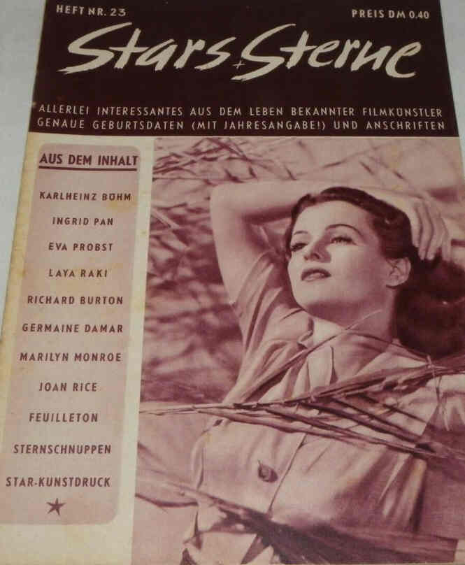 STARS UND STERNE magazine side cover Issue 23   1952