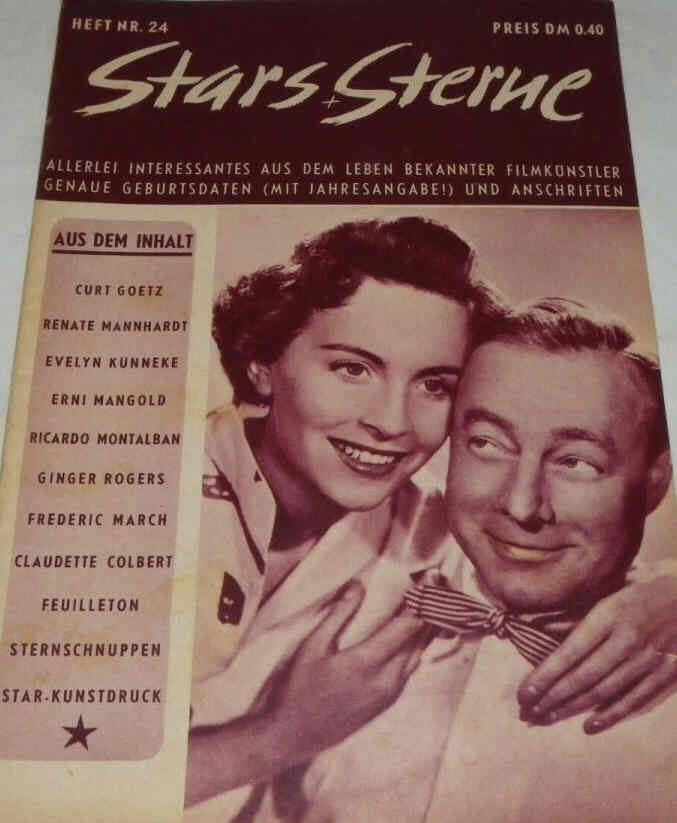 STARS UND STERNE magazine side cover Issue 24   1952