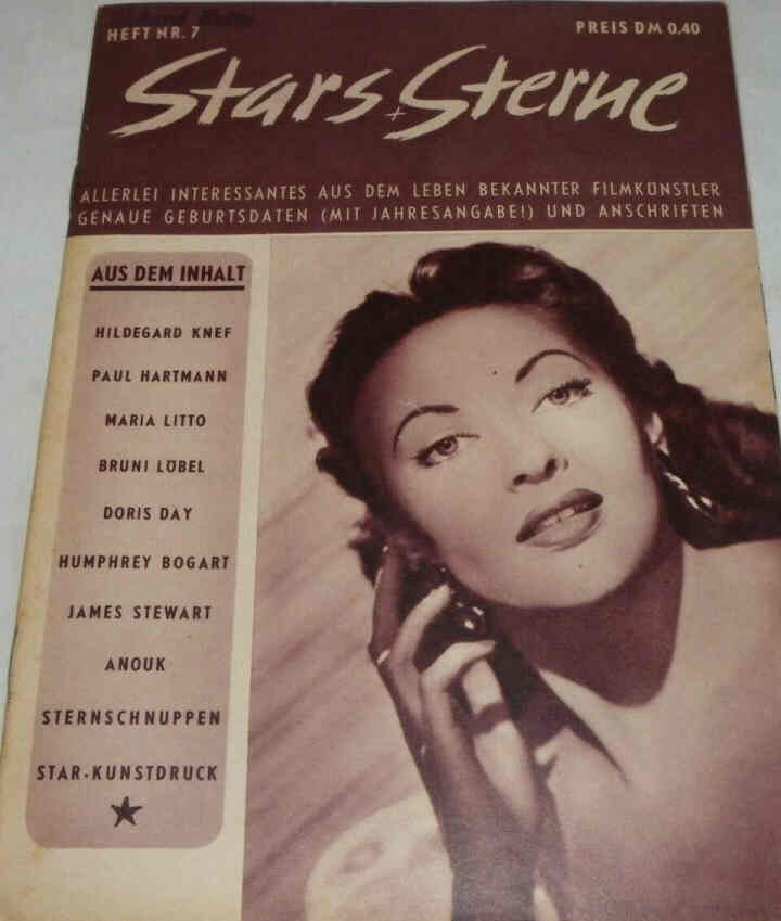 STARS UND STERNE magazine side cover Issue 7   1952