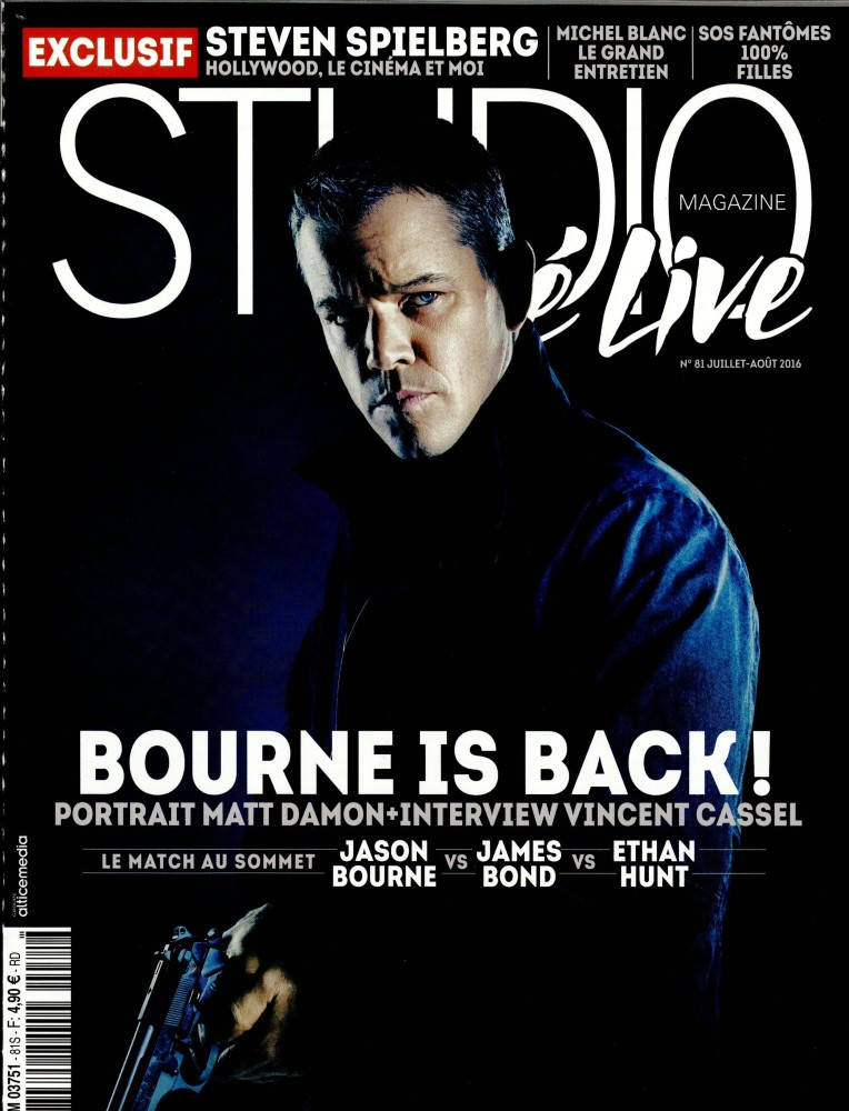 STUDIO CINE LIVE magazine side cover Issue 81  July/August 2016