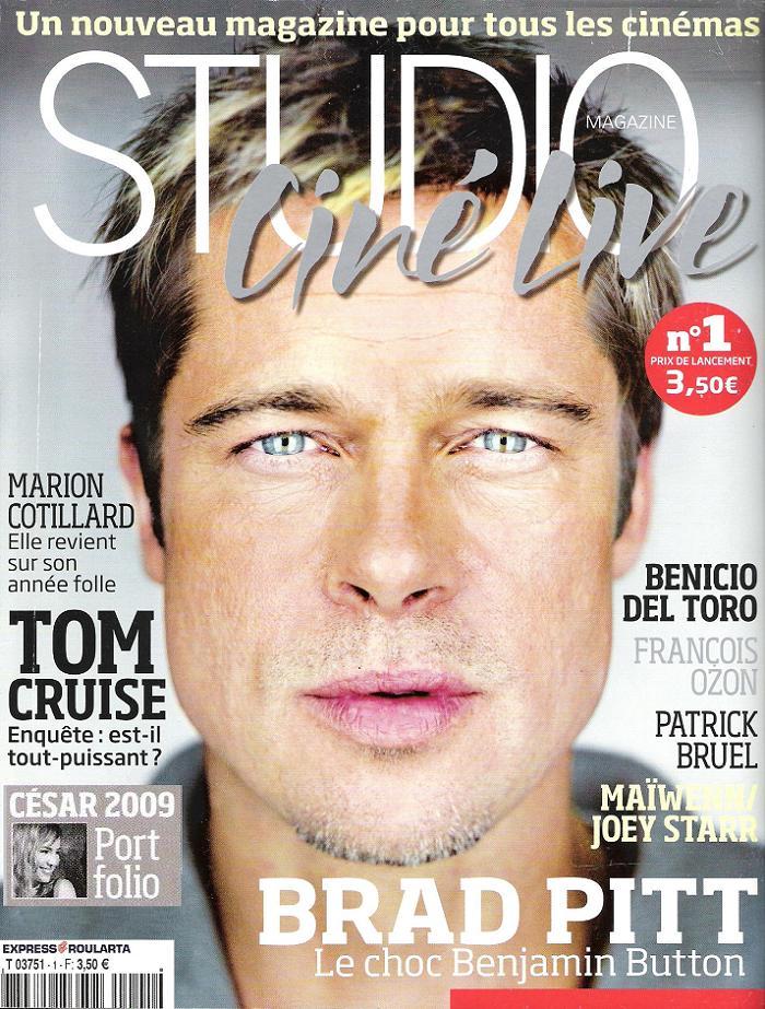 STUDIO CINE LIVE magazine side cover Issue 1 February 2009