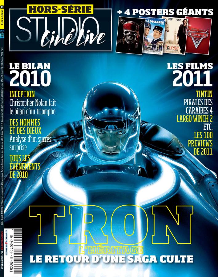 STUDIO CINE LIVE magazine side cover  Special # 11 December 2010
