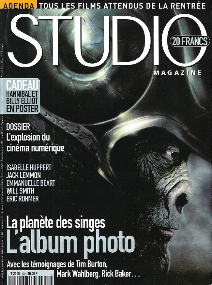 STUDIO magazine side cover Issue 170 September 2001