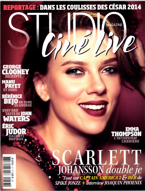 STUDIO CINE LIVE magazine side cover Issue 57 March 2014