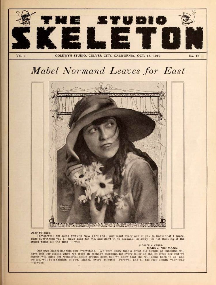 STUDIO SKELETON magazine side cover Issue 18 18 October 1919