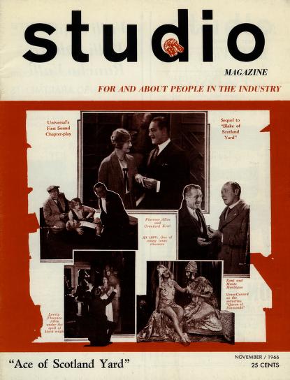 STUDIO (USA) magazine side cover  Vol 1 No  7  November 1966