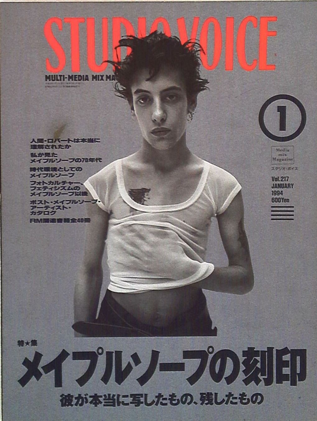 STUDIO VOICE magazine side cover Issue 217 January 1994
