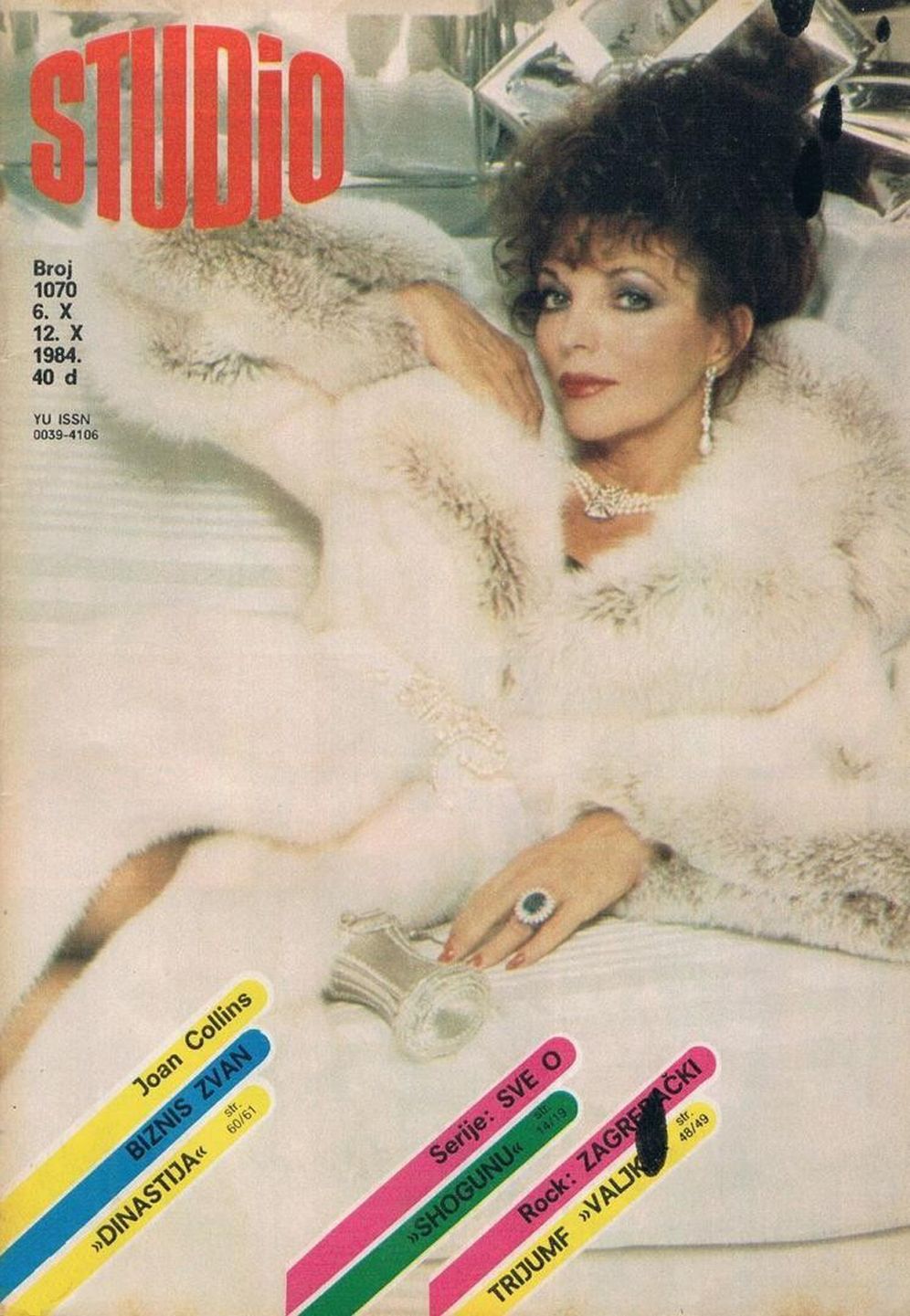 STUDIO (Yugo) magazine side cover Issue 1070 6 May 1984