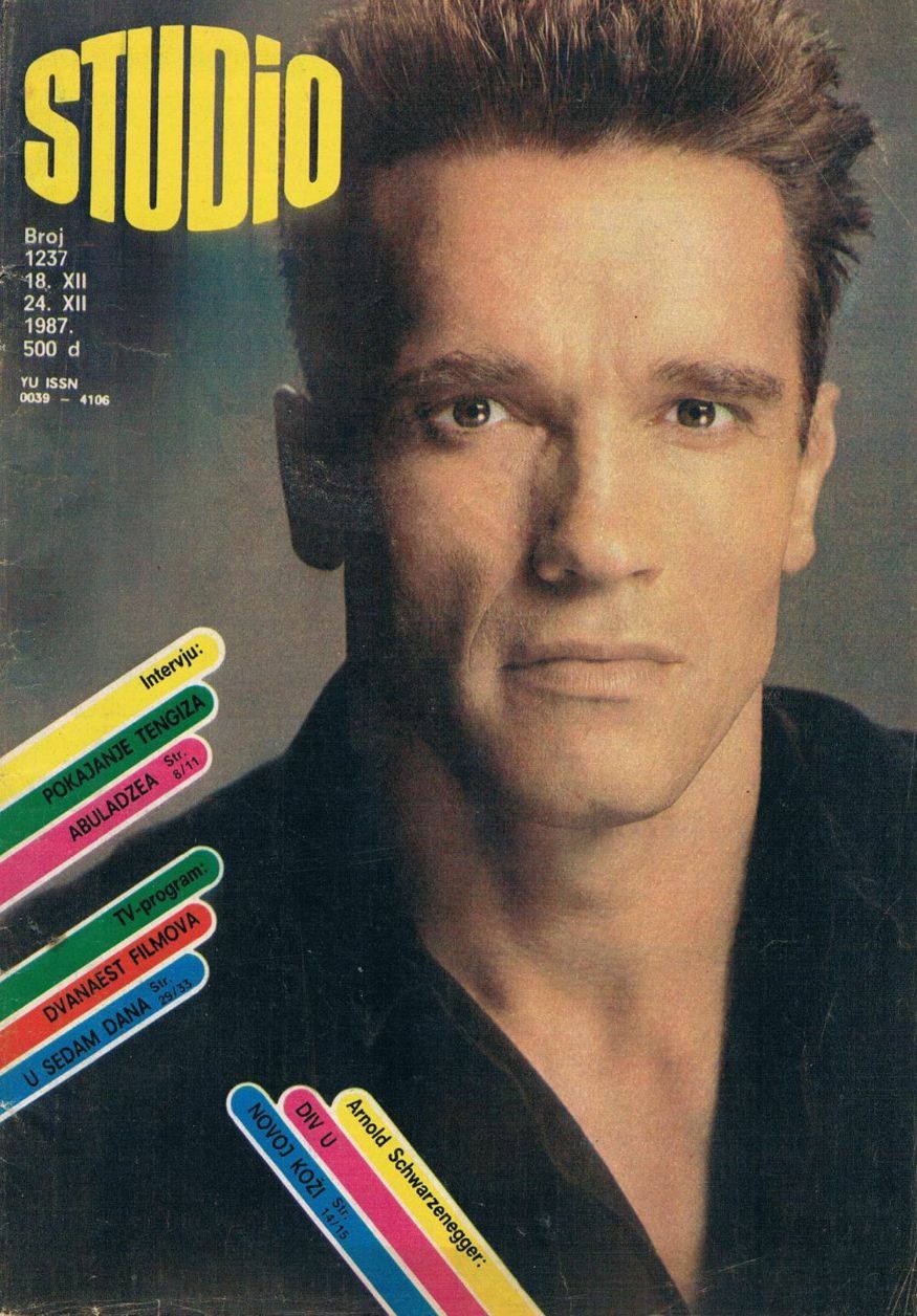 STUDIO (Yugo) magazine side cover Issue 1237 18 December 1987