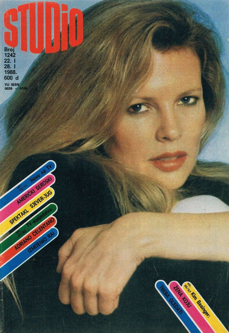 STUDIO (Yugo) magazine side cover Issue 1242 22 January 1988