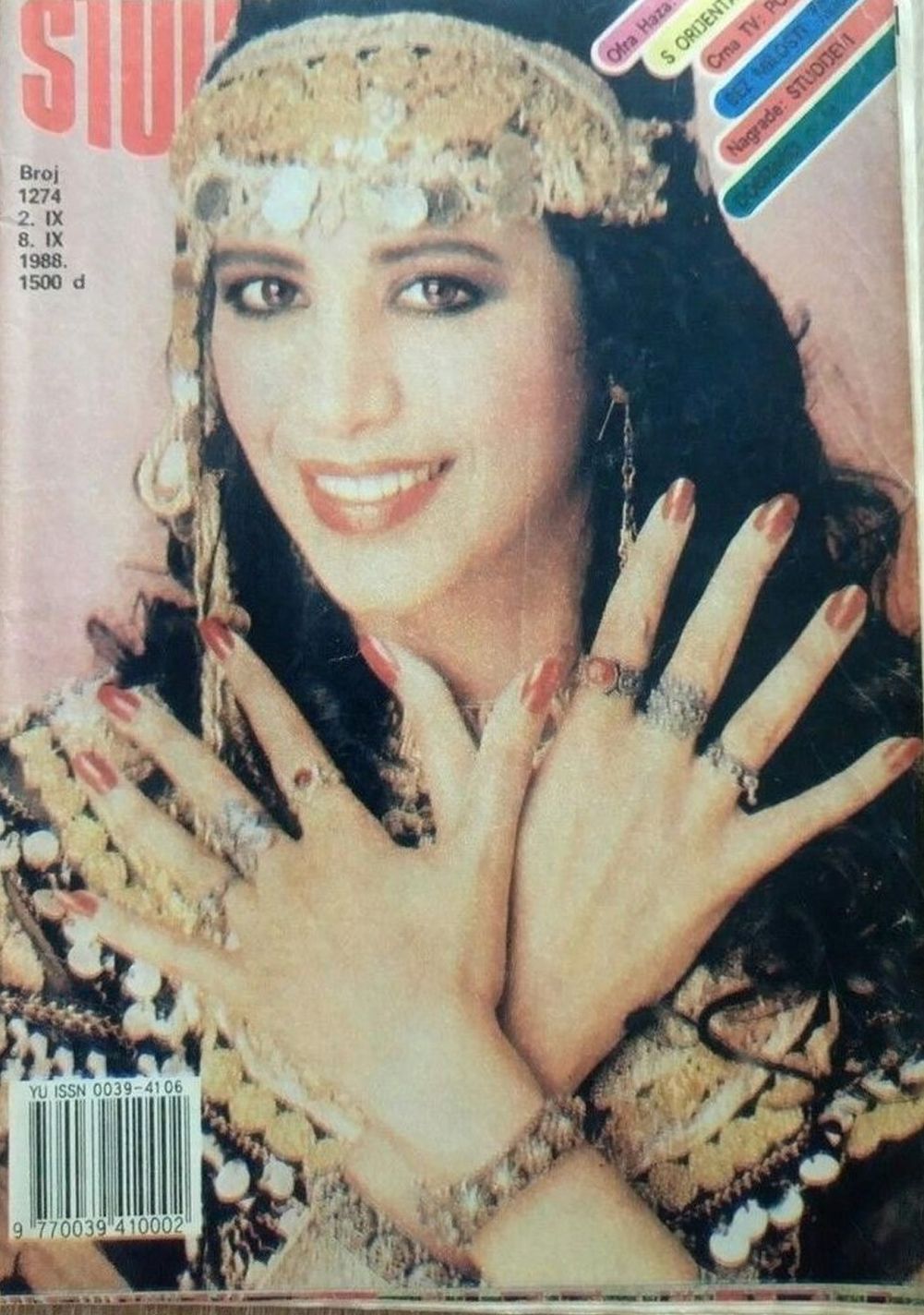 STUDIO (Yugo) magazine side cover Issue 1274 2 September 1988