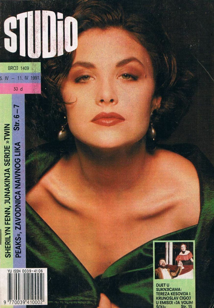 STUDIO (Yugo) magazine side cover Issue 1409 5 April 1991