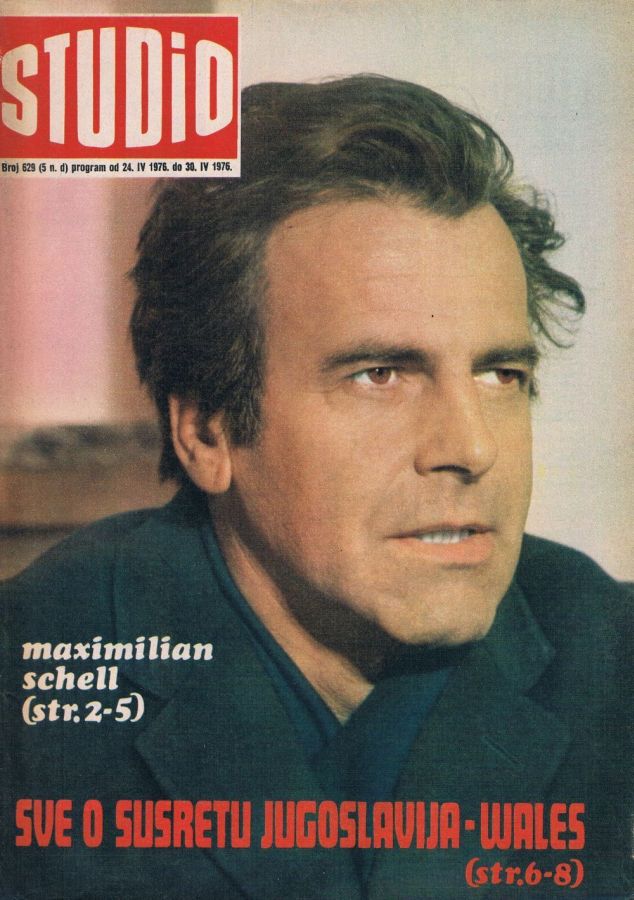 STUDIO (Yugo) magazine side cover Issue 629 24 April 1976