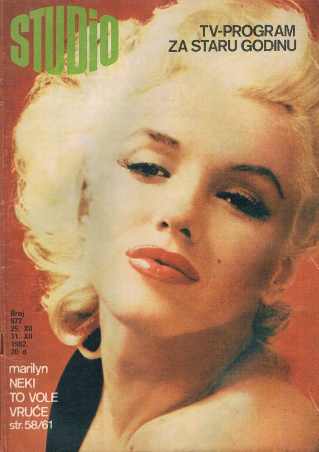 STUDIO (Yugo) magazine side cover Issue 977 25 December 1982