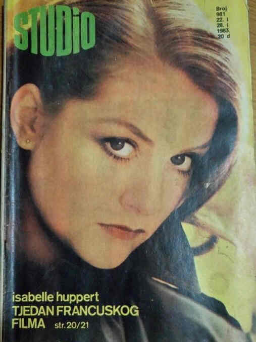 STUDIO (Yugo) magazine side cover Issue 981 22 January 1983