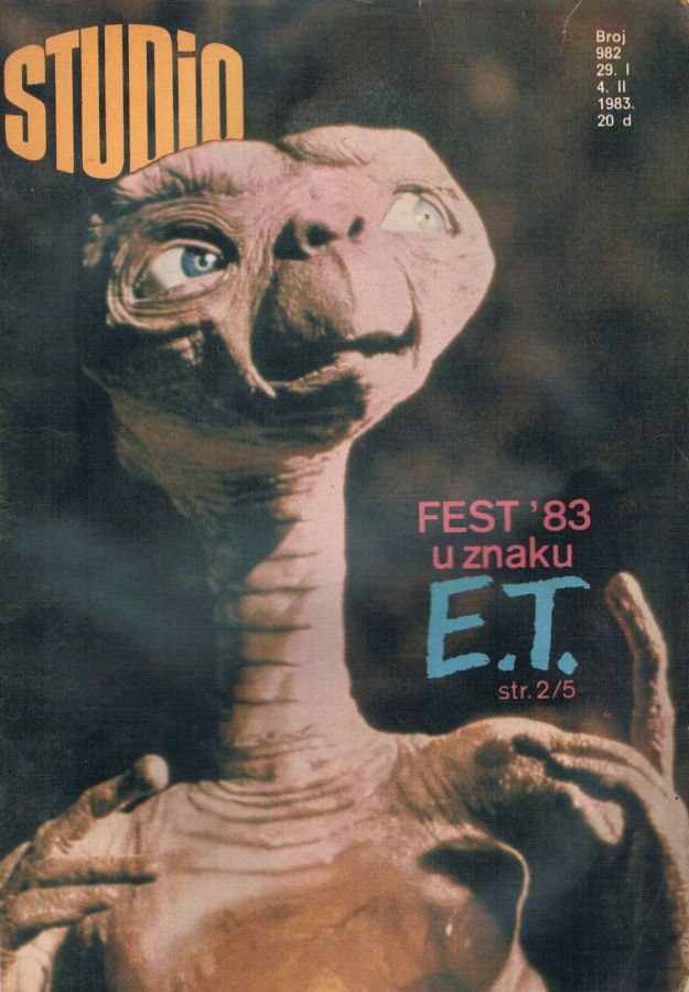 STUDIO (Yugo) magazine side cover Issue 982 29 January 1983