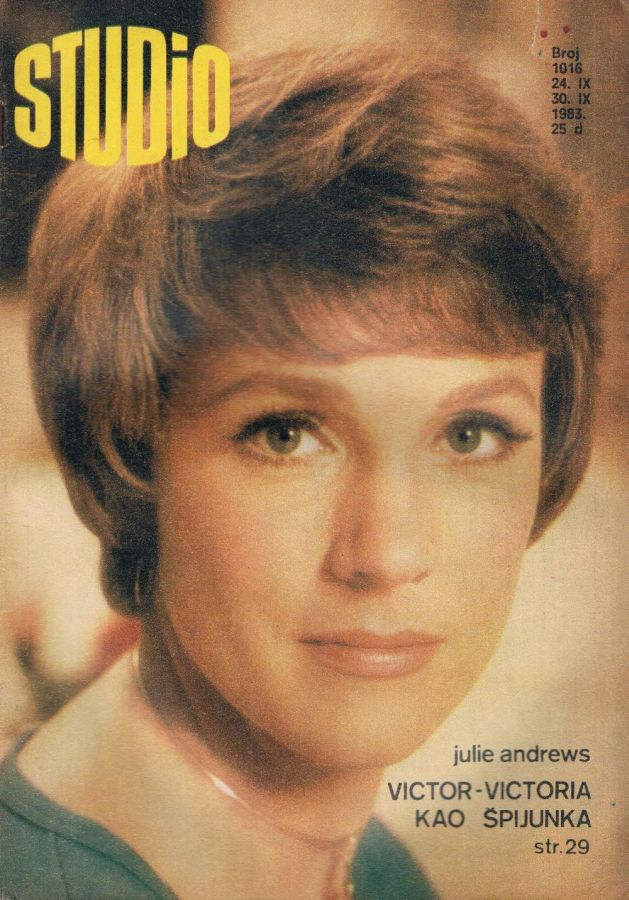 STUDIO (Yugo) magazine side cover Issue 1016 24 September 1983