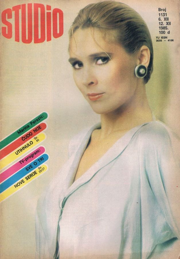 STUDIO (Yugo) magazine side cover Issue 1131 6 December 1985